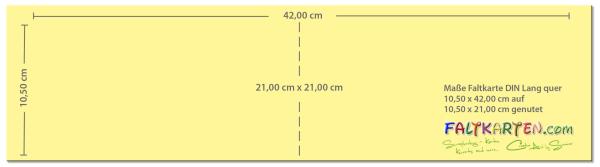 Faltkarte DIN Lang quer 300g/m² in recycling natur