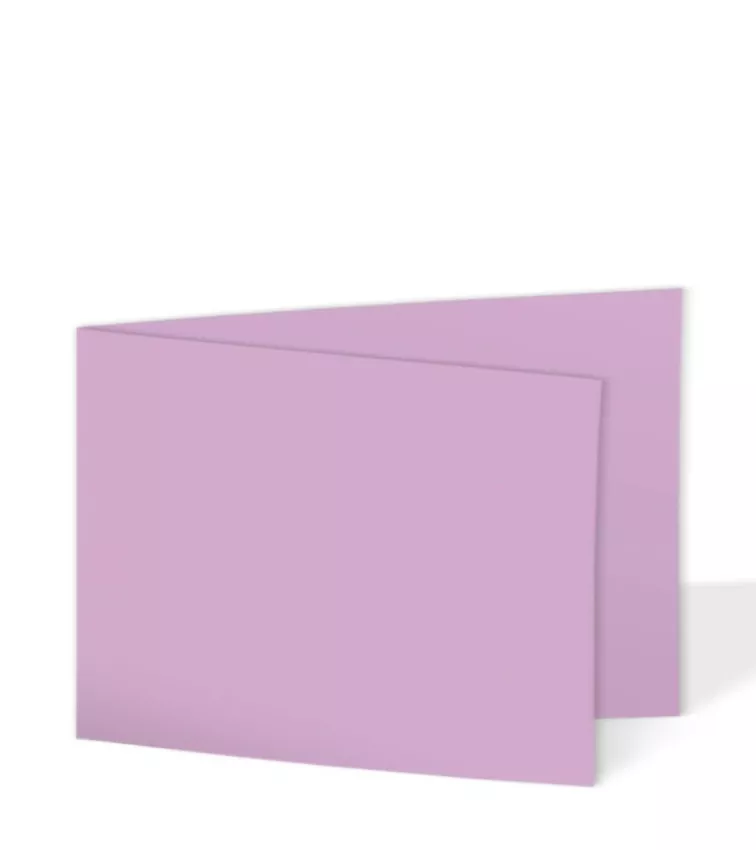 Doppelkarte - Faltkarte 220g/m² DIN B6 quer in lavendel