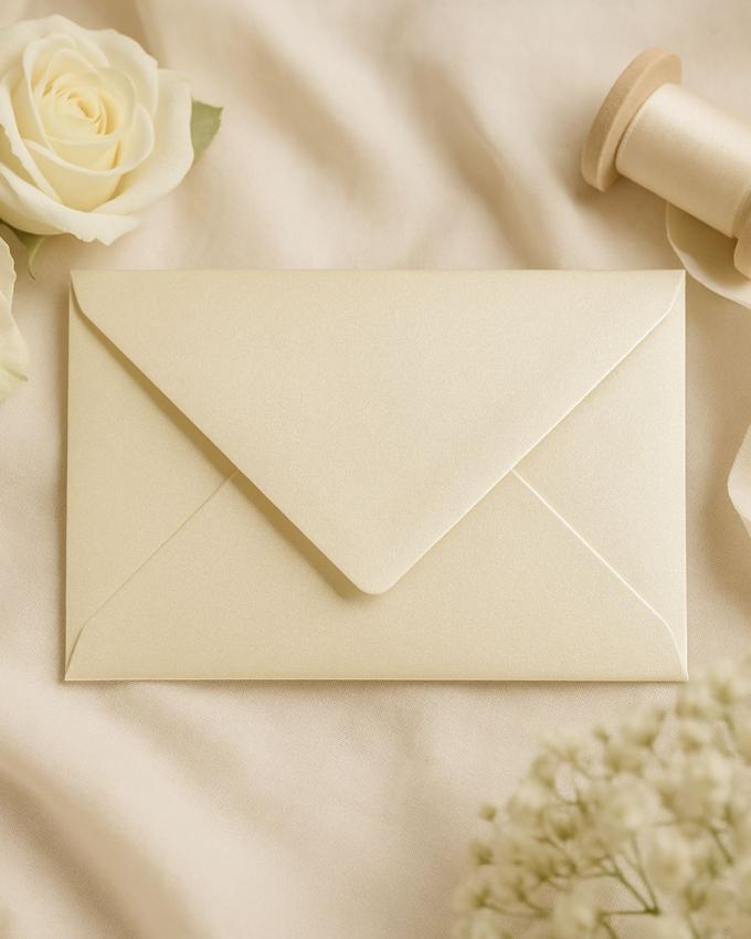 Briefumschlag DIN C6 120g/m² oF Nassklebung in metallic ivory