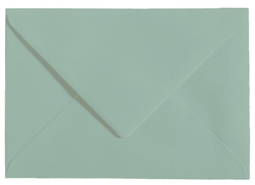 Briefumschläge - Briefhüllen in eukalyptus, DIN B6 120g/m² oF, Nassklebung
