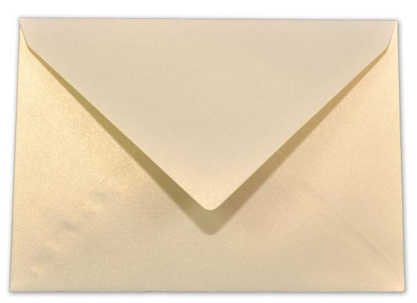 Briefumschlag DIN A7 120g/m² oF Nassklebung in metallic ivory