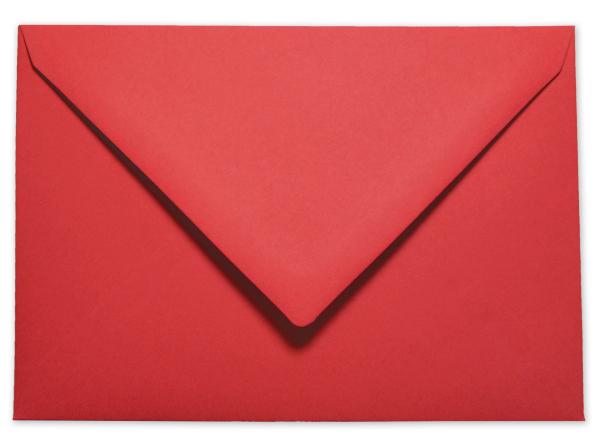 Briefumschlag DIN A7 120g/m² oF Nassklebung in rot