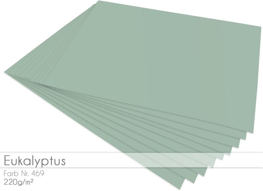 Cardstock "Premium" - Bastelpapier 220g/m² DIN A4 in eukalyptus