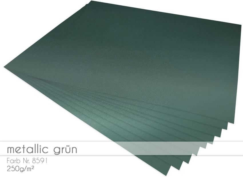 Scrapbooking-/ Bastelpapier 250g/m² DIN A3 in metallic-grün