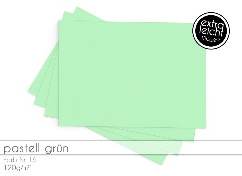 Tonkarton - Tonpapier DIN A4 120g/m² - 25 Bogen in pastell grün