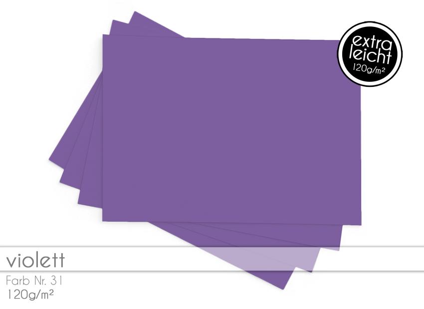 Tonkarton - Tonpapier DIN A4 120g/m² - 25 Bogen in violett