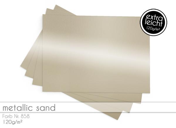 Tonkarton - Tonpapier DIN A4 120g/m² - 25 Bogen in metallic sand