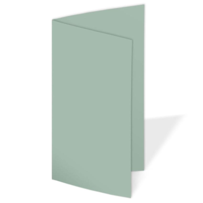 Faltkarte DIN Lang  220g/m²  in eukalyptus