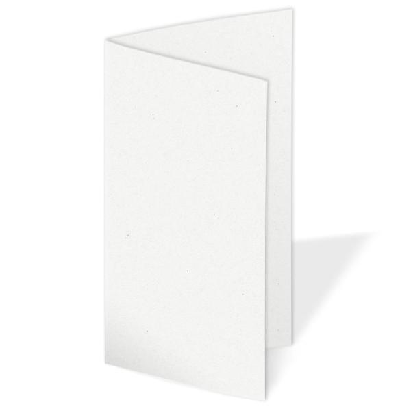 Faltkarte DIN Lang 220g/m² in puderweiss
