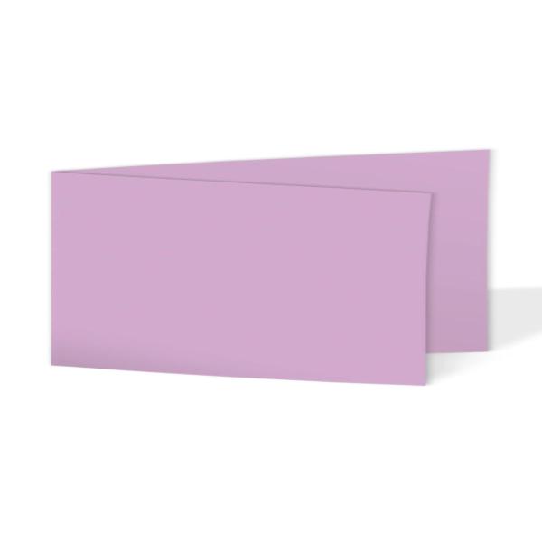 Faltkarte DIN Lang quer 220g/m² in lavendel