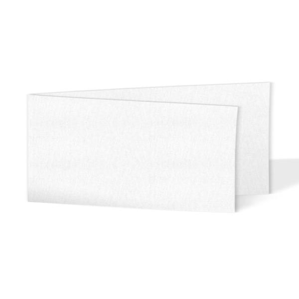 Faltkarte DIN Lang quer 240g/m² in leinen (weiss)