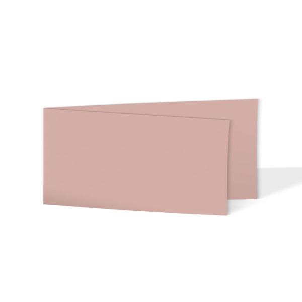 Faltkarte DIN Lang quer 220g/m²  in altrosa