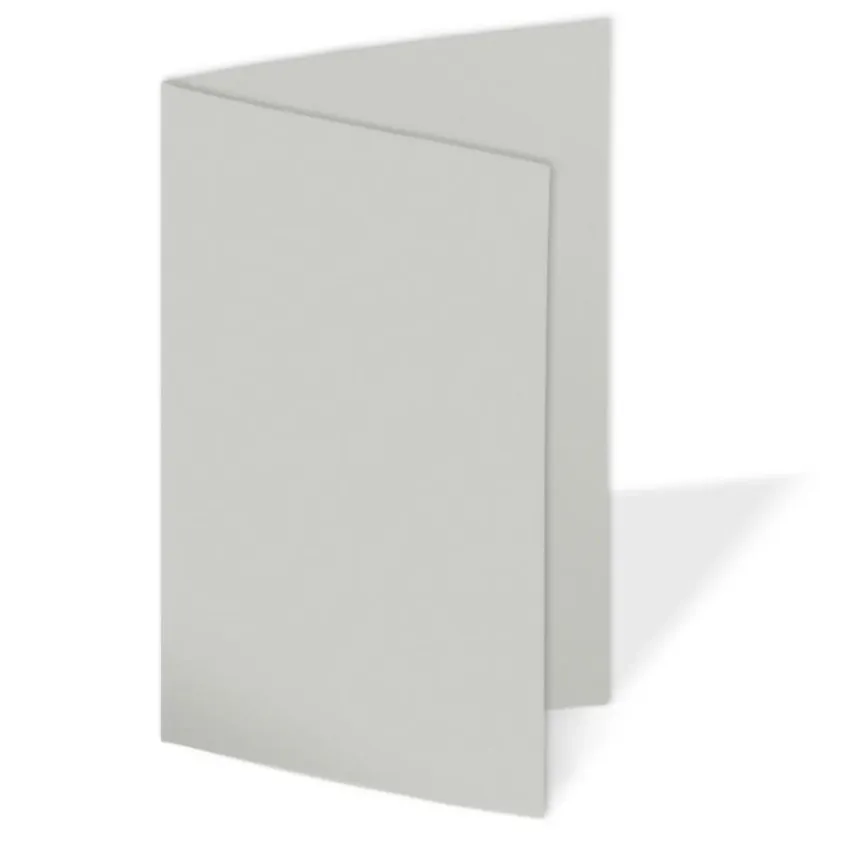 Faltkarte 220g/m² DIN A7 in seidengrau