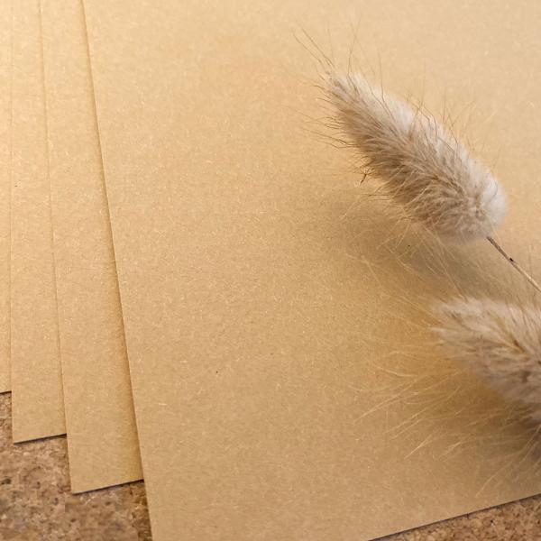 Cardstock "Recycling" - Bastelpapier 230g/m² DIN A4 in recycling siena - 25 Bogen
