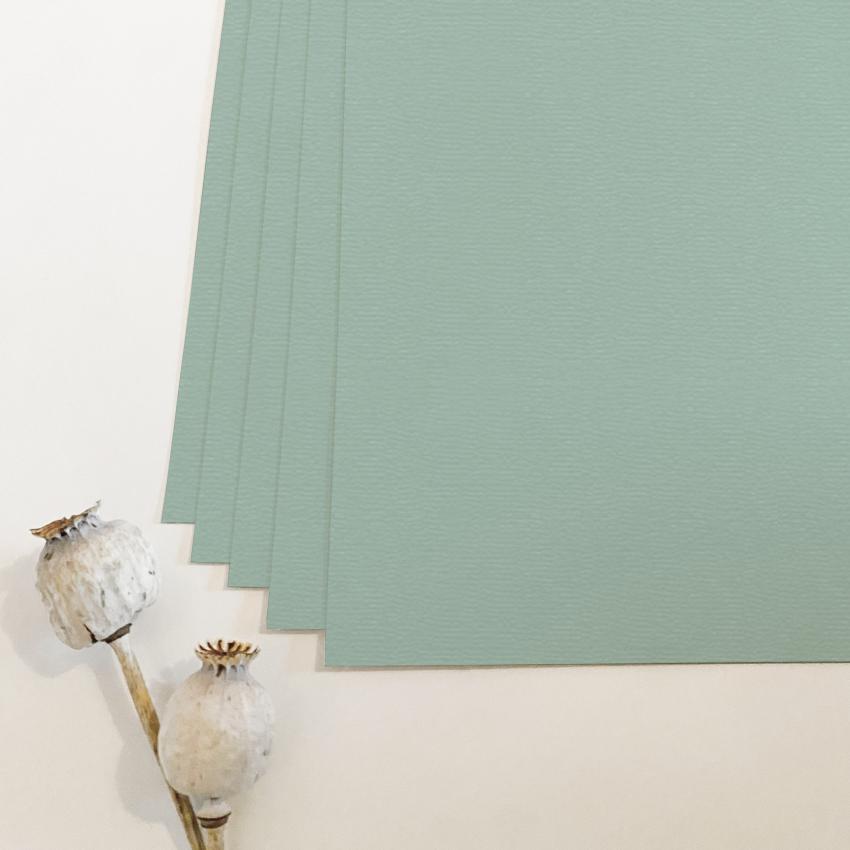 Cardstock "Struktur" - Bastelpapier 220g/m² DIN A4 in struktur eukalyptus