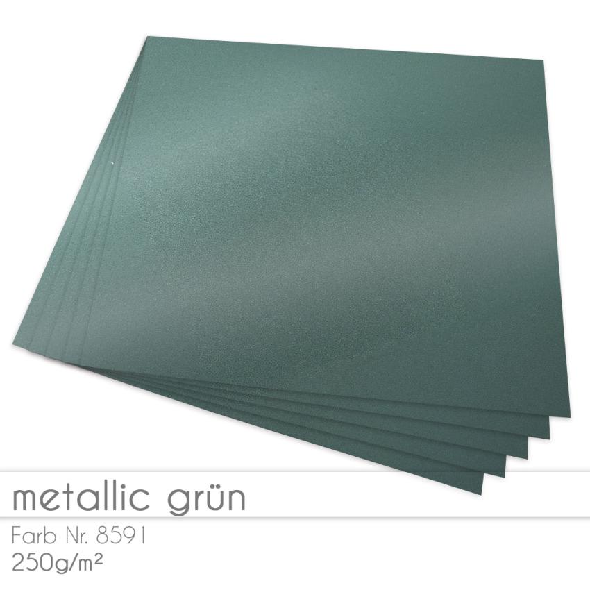 Cardstock "Metallic" 12"x12"  250g/m² (30,5 x 30,5cm) in metallic grün