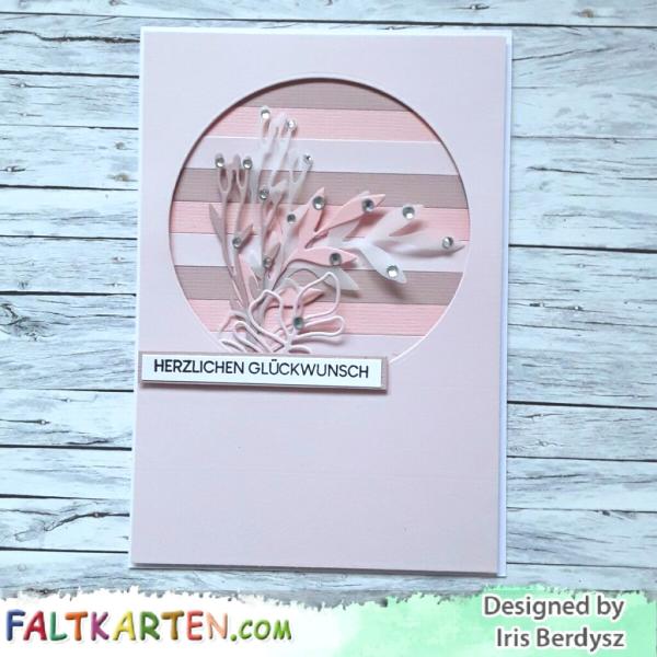 Cardstock "Struktur" - Bastelpapier 210g/m² DIN A4 in struktur zartrose - 25 Bogen