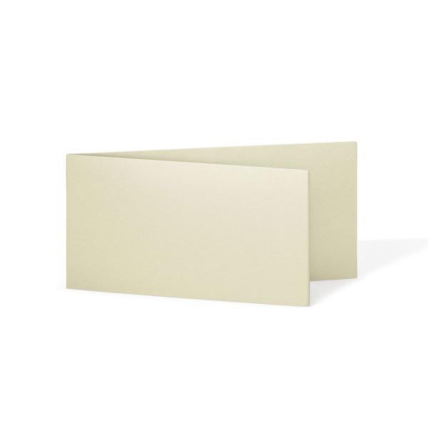 Faltkarte DIN Lang quer 250g/m²  in metallic-ivory