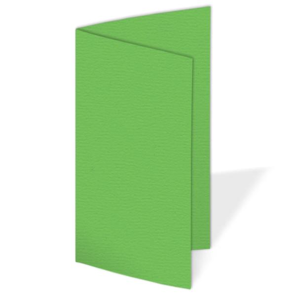 Faltkarte DIN Lang 210g/m² in struktur apfelgrün