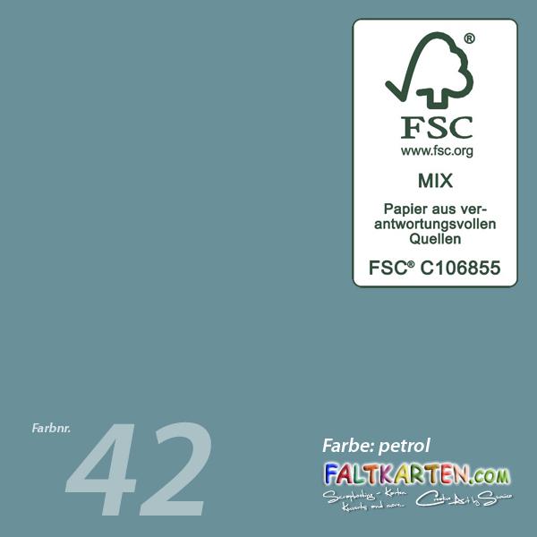 Cardstock 12"x24" 240g/m² (30,5 x 61cm) in petrol