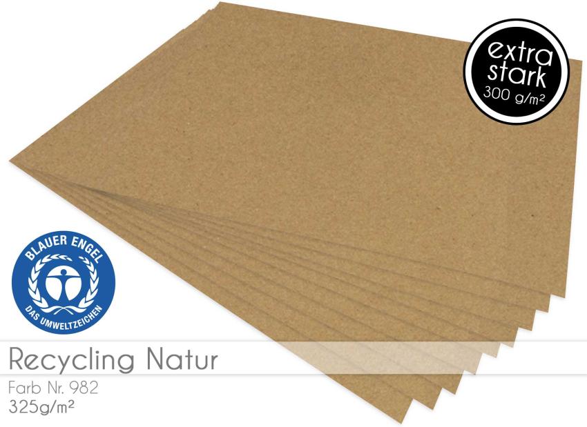 Kraftkarton 325g/m² DIN A4 in recycling natur