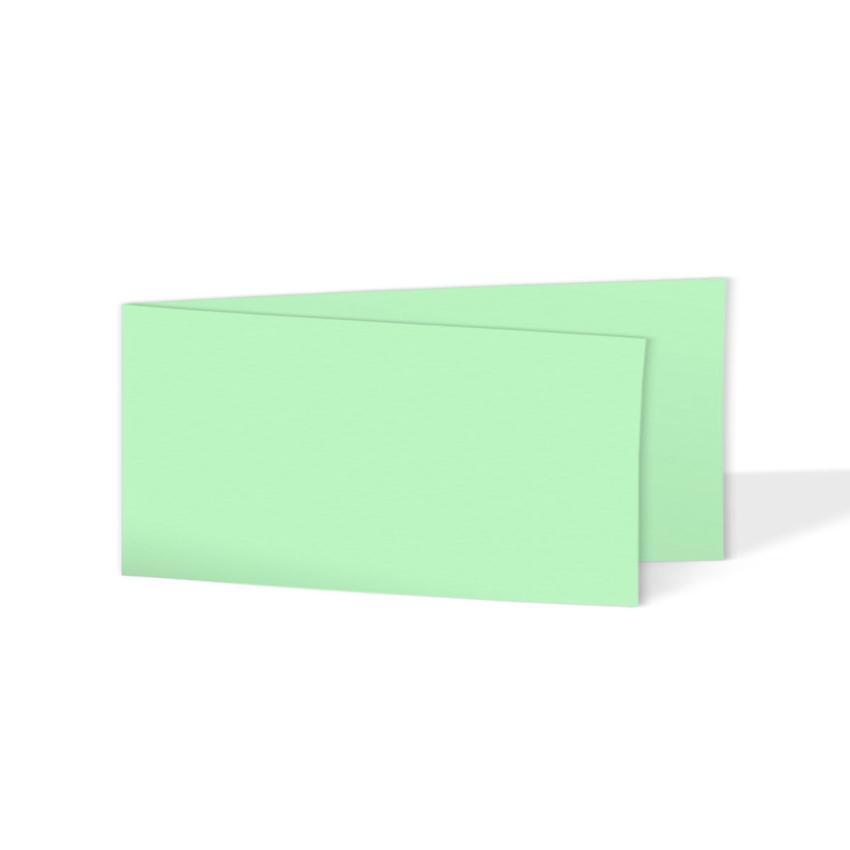 Faltkarte DIN Lang quer 240g/m² in pastell grün