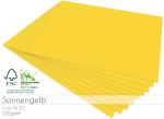 Cardstock "Premium" - Bastelpapier 220g/m² DIN A4 in sonnengelb - 5 Bogen