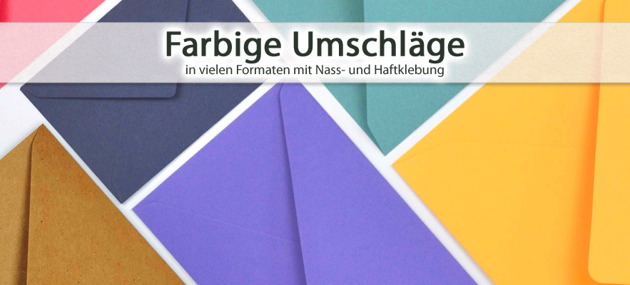 Farbige Briefumschläge
